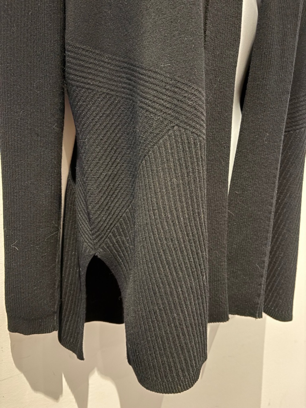 Black Cardigan, Intricate Pattern, Size S - Picture 4 of 4